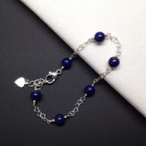 CLASSIC Lapis Lazuli Interlocking Heart Bracelet