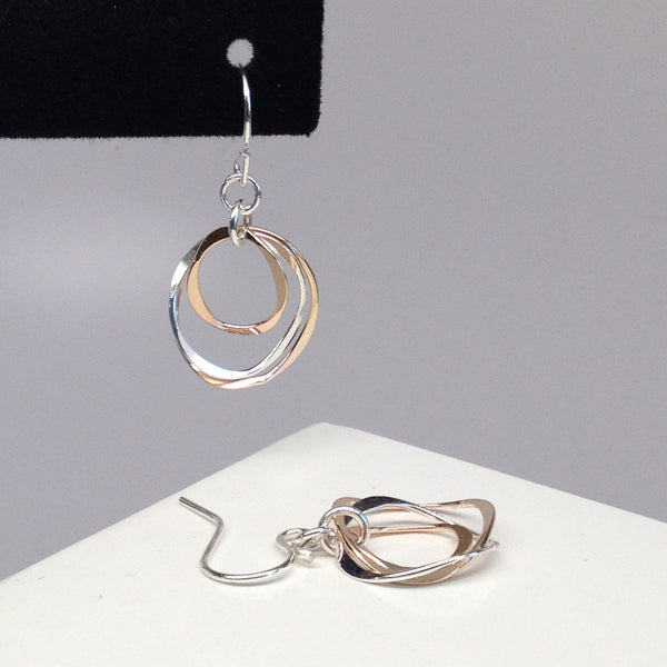 INTERLOCKING CIRCLES Earrings, Two-Tone