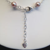 HEART PETALS Metallic Lavender Freshwater Cultured Pearl Pendant