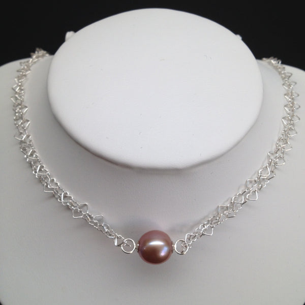 GALAXY 9.5-10.5mm Lavender Freshwater Pearl Choker