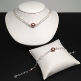 GALAXY 9.5-10.5mm Lavender Freshwater Pearl Choker