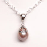 HEART PETALS Metallic Lavender Freshwater Cultured Pearl Pendant