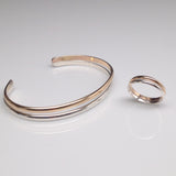 Two-Tone Sterling Silver/Gold-Filled Cuff Bracelet
