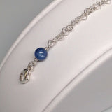 GALAXY Kyanite Double Interlocking Heart Link Bracelet
