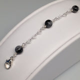 CLASSIC 6mm Tourmalinated Quartz Interlocking Heart Necklace