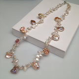 FLOWER PETALS Keshi Pearl Sterling Silver Necklace